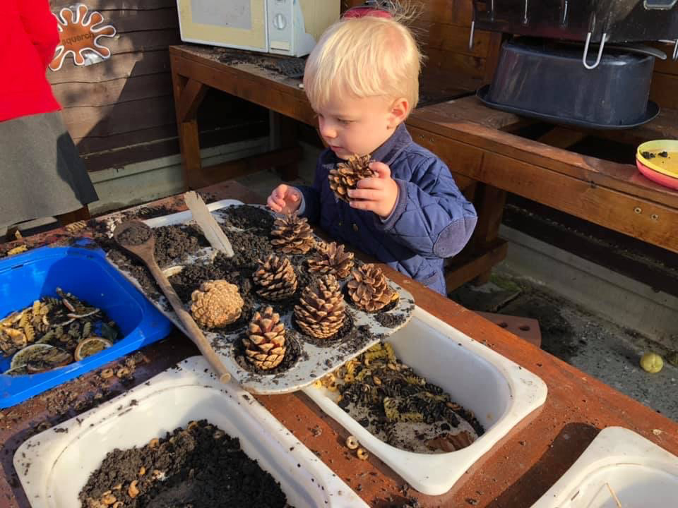 mud kitchen at apple trees