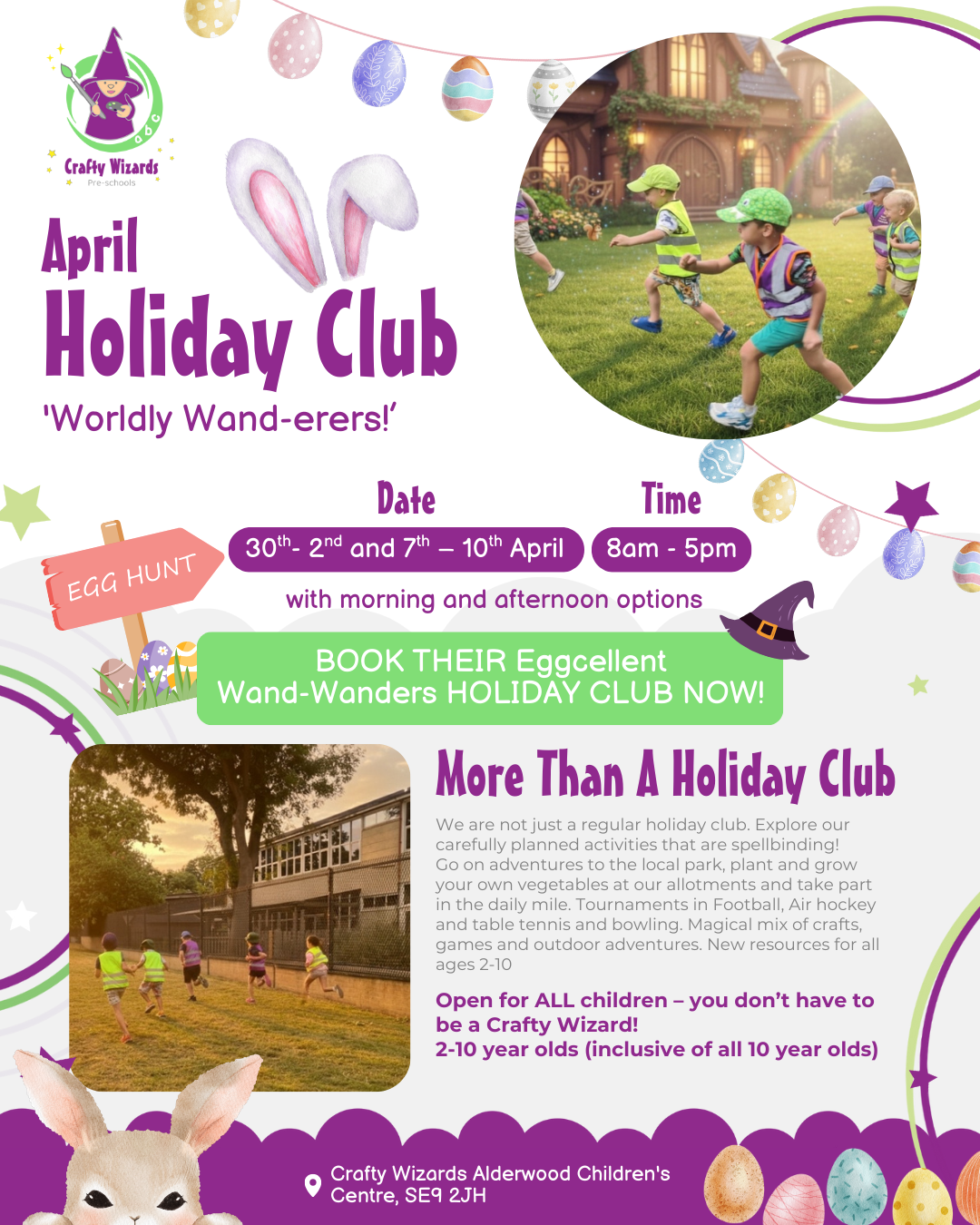 April 2026 Holiday Club - Crafty Wizards Alderwood - 1080x1350px