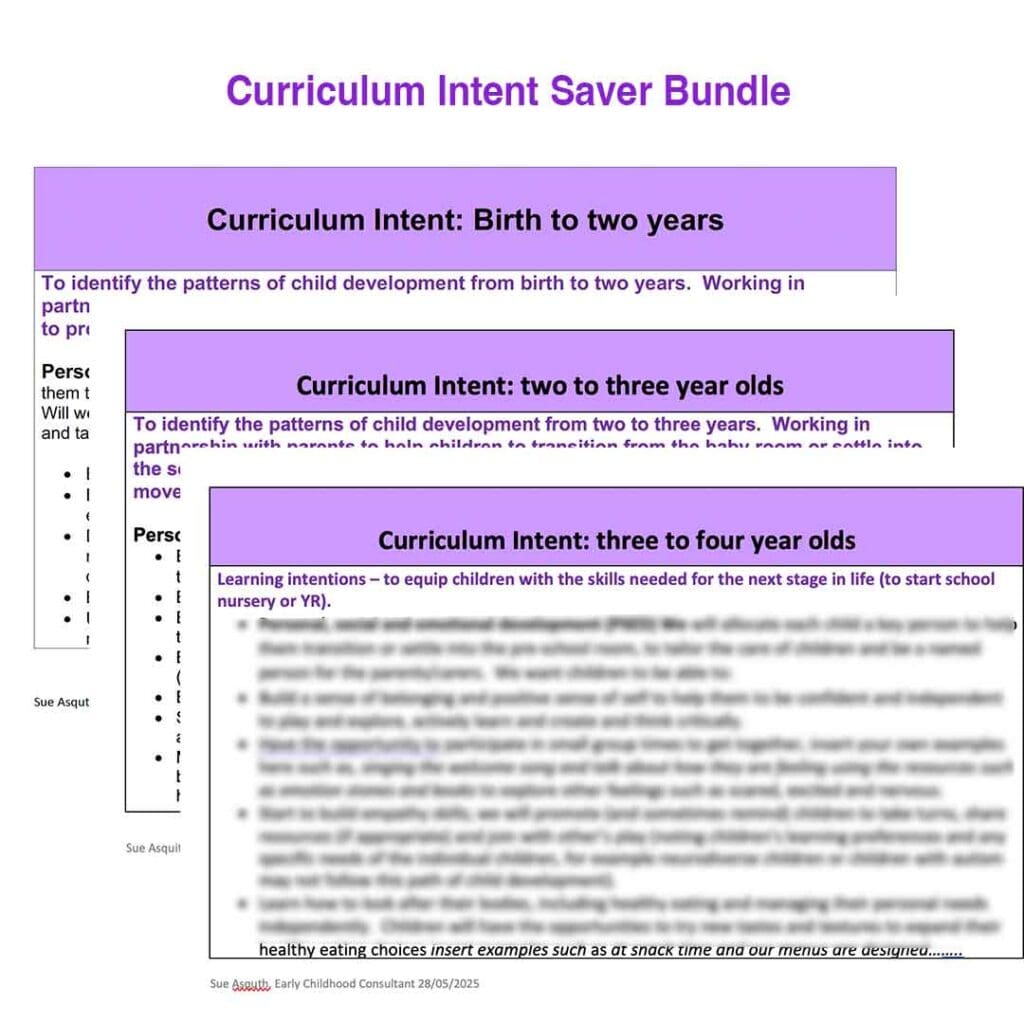 curriculum intent saver bundle blur