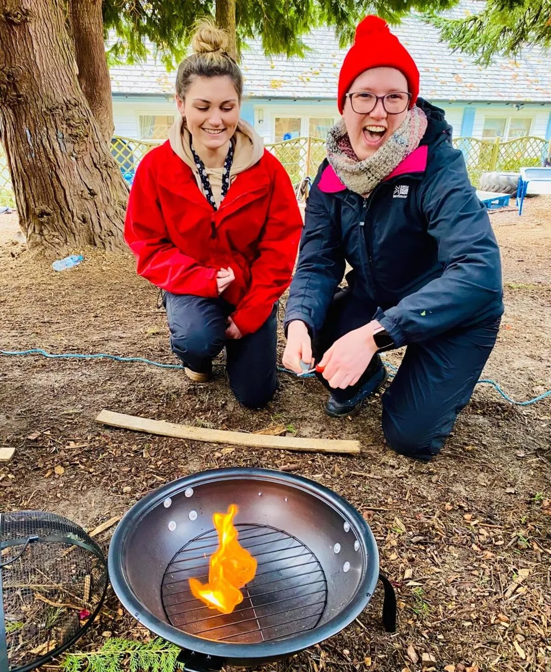 Starting a fire